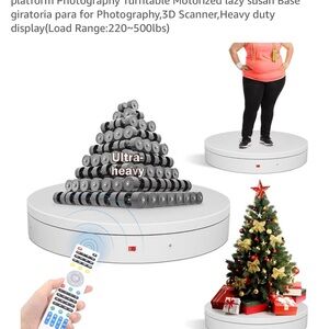 White Motorized Turntable Display